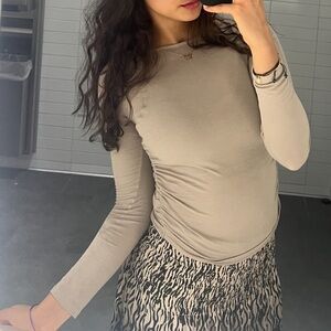 Size S H&M cream long sleeve top